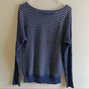 GAP womens cotton striped oversized boat neck sweater size x small